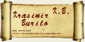 Krasimir Burilo vizit kartica